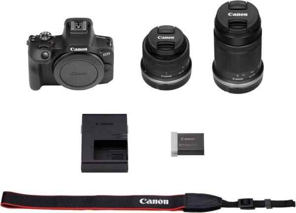Canon EOS R100 Mirrorless Camera RF-S18-45mm F4.5-6.3 is STM & RF-S55-210mm F5-7.1 is STM Lens Kit, 24.1 Megapixel CMOS (APS-C) Sensor, 4K Video, RF Mount, Black - Image 7