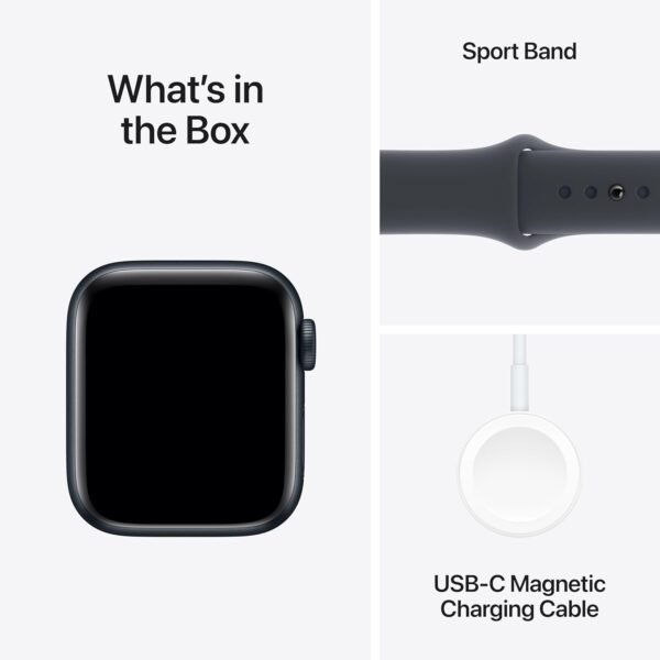 Apple Watch SE (2nd Gen) [GPS 40mm] Smartwatch with Midnight Aluminium Case with Midnight Sport Band S/M. Fitness and Sleep Trackers, Crash Detection, Heart Rate Monitor, Retina Display - Image 6