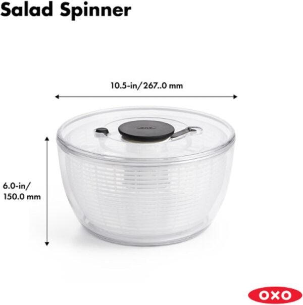 OXO Good Grips Large Salad Spinner - 6.22 Qt., White - Image 4