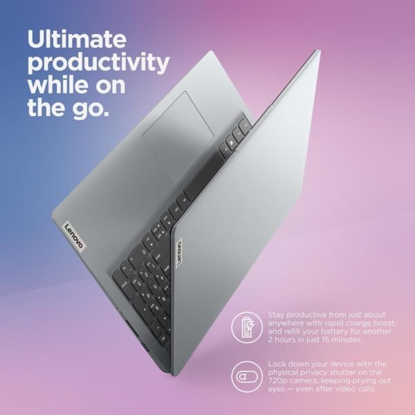 Lenovo IdeaPad 1 Student Laptop, Intel Dual Core Processor, 20GB RAM, 1TB SSD + 128GB eMMC, 15.6" FHD Display, 1 Year Office 365, Windows 11 Home, Wi-Fi 6, Webcam, Bluetooth, SD Card Reader, Grey - Image 2