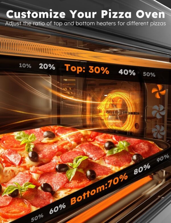 Nuwave Bravo XL Pro Air Fryer Toaster Oven with Grill Combo, 2024 New Ultra-Fast Convection System, 35% Crispier, 2X More Even, 142 Presets, 50-500F, Smarter Probe, PFAS Free, 30QT, Stainless Steel - Image 11