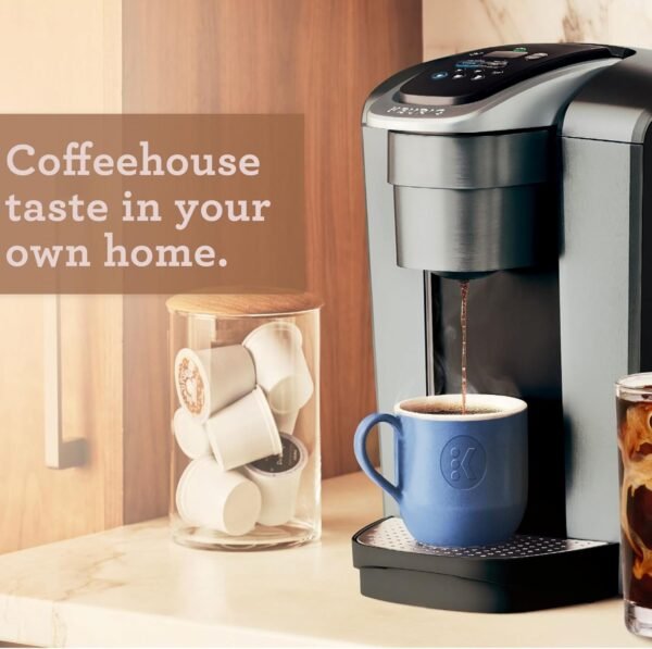 Keurig K-Elite Single Serve K-Cup Pod Coffee Maker, with Strength and Temperature Control, Iced Coffee Capability, 8 to 12oz Brew Size, Programmable, Brushed Silver - Image 4