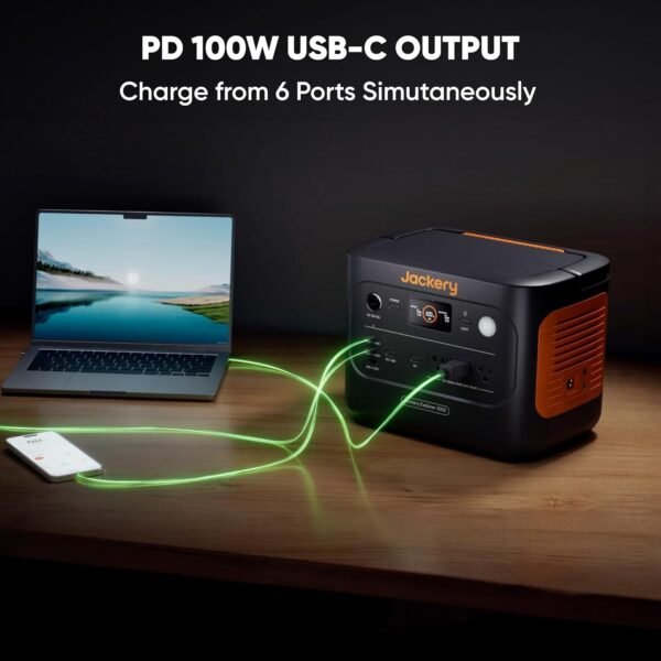 Jackery Explorer 1000 v2 Portable Power Station(2024 New),1070Wh LiFePO4 Battery,1500W AC/100W USB-C Output, 1 Hr Fast Charge, Solar Generator for Outdoor Camping,Emergency, RV, Off-grid Living - Image 2