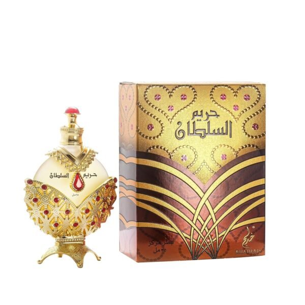 KHADLAJ PERFUMES Hareem Al Sultan Gold Concentrated Perfume Oil for Women, 1.18 Ounce with Floral, Fresh, and Sandalwood Scent - Image 3