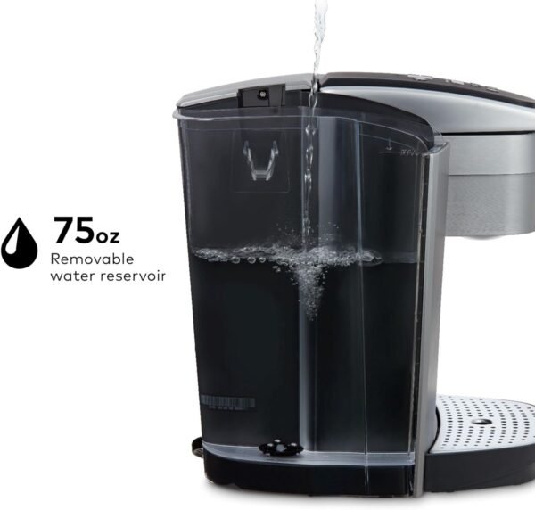 Keurig K-Elite Single Serve K-Cup Pod Coffee Maker, with Strength and Temperature Control, Iced Coffee Capability, 8 to 12oz Brew Size, Programmable, Brushed Silver - Image 10