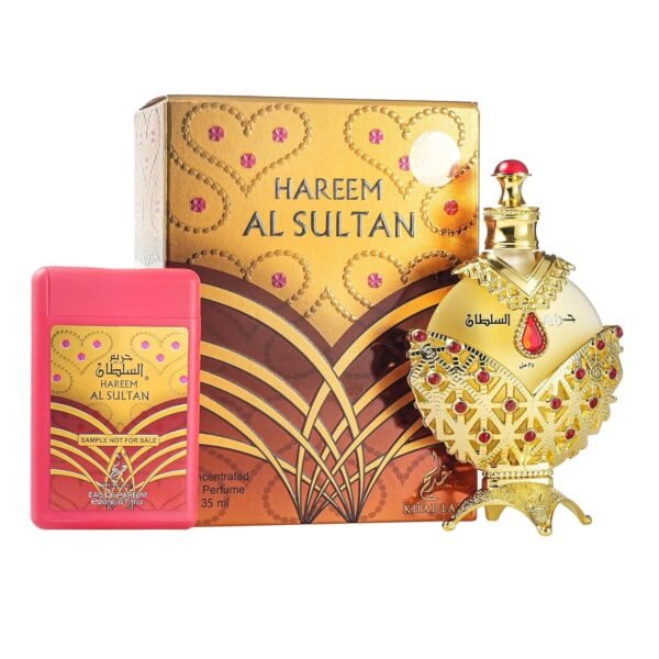 KHADLAJ PERFUMES Hareem Al Sultan Gold Concentrated Perfume Oil for Women, 1.18 Ounce with Floral, Fresh, and Sandalwood Scent - Image 5