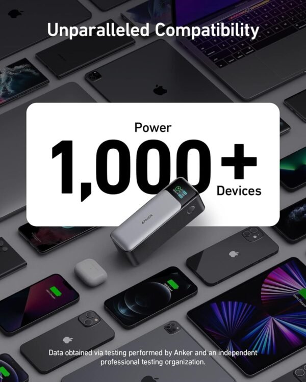 Anker 737 Power Bank, 24,000mAh 3-Port Laptop Portable Charger with 140W Output, Smart Digital Display, Compatible with iPhone 16/15/14/13 Series, Vision Pro, Samsung, MacBook, Dell, AirPods, and More - Image 2