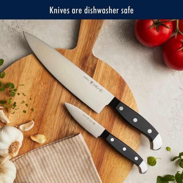 HENCKELS Premium Quality 15-Piece Knife Set with Block, Razor-Sharp, German Engineered Knife Informed by over 100 Years of Masterful Knife Making, Lightweight and Strong, Dishwasher Safe - Image 8