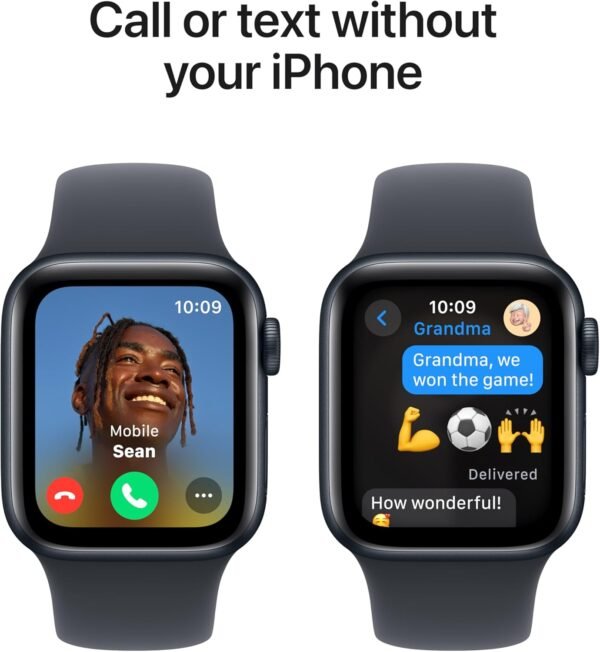 Apple Watch SE (2nd Gen) [GPS 40mm] Smartwatch with Midnight Aluminium Case with Midnight Sport Band S/M. Fitness and Sleep Trackers, Crash Detection, Heart Rate Monitor, Retina Display - Image 5