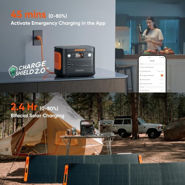 Jackery Explorer 1000 v2 Portable Power Station(2024 New),1070Wh LiFePO4 Battery,1500W AC/100W USB-C Output, 1 Hr Fast Charge, Solar Generator for Outdoor Camping,Emergency, RV, Off-grid Living - Image 9