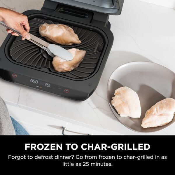 Ninja Indoor Grill, Foodi Smart XL 6-in-1 Indoor Grill with Air Fry, Roast, Bake, Broil & Dehydrate, Smart Thermometer, Black/Silver, FG551 - Image 16