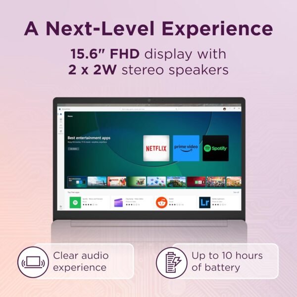 Lenovo IdeaPad 3i Chromebook, 15.6” FHD Display, Intel Celeron N4500, 8GB RAM, 64GB eMMC, 1920x1080 px, 720p Camera, Chrome OS, Abyss Blue - Image 7
