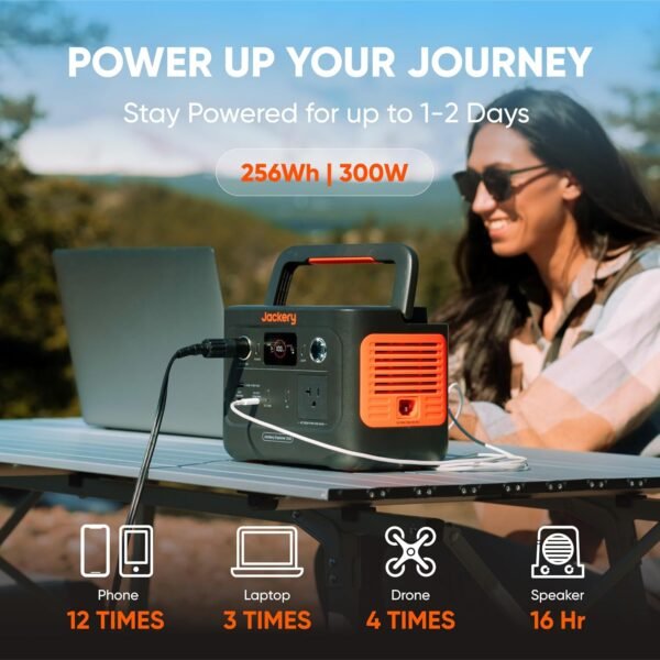 Jackery Explorer 240 v2 Portable Power Station 2024 New Version, 256Wh LiFePO4 Battery with 300W AC/100W USB-C Output, 1Hr Fast Charging, Versatile Scenarios-Outdoor/Camping/RV/Travel/Emergency Backup - Image 7
