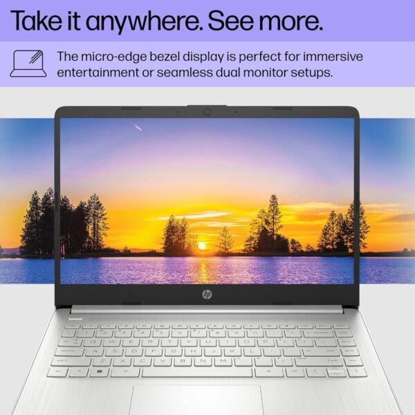 HP 14 inch Laptop, HD Display, 12th Generation Intel Core i3-1215U, 8 GB RAM, 256 GB SSD, Intel UHD Graphics, Windows 11 Home in S Mode, 14-dq5009nr (2024) - Image 8