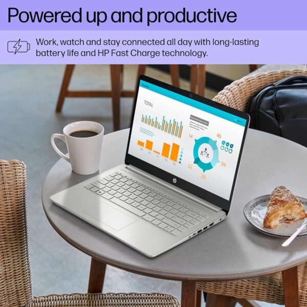 HP 14 inch Laptop, HD Display, 12th Generation Intel Core i3-1215U, 8 GB RAM, 256 GB SSD, Intel UHD Graphics, Windows 11 Home in S Mode, 14-dq5009nr (2024) - Image 6