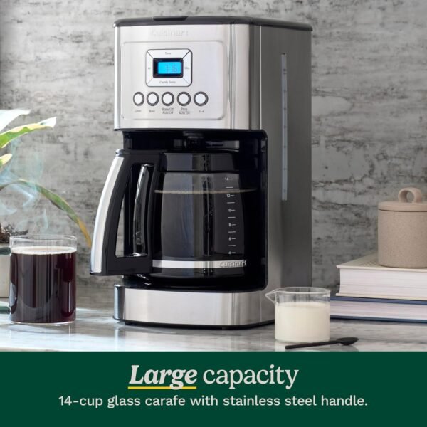 Cuisinart Coffee Maker, 14-Cup Glass Carafe, Fully Automatic for Brew Strength Control & 1-4 Cup Setting, Stainless Steel, DCC-3200P1 - Image 4