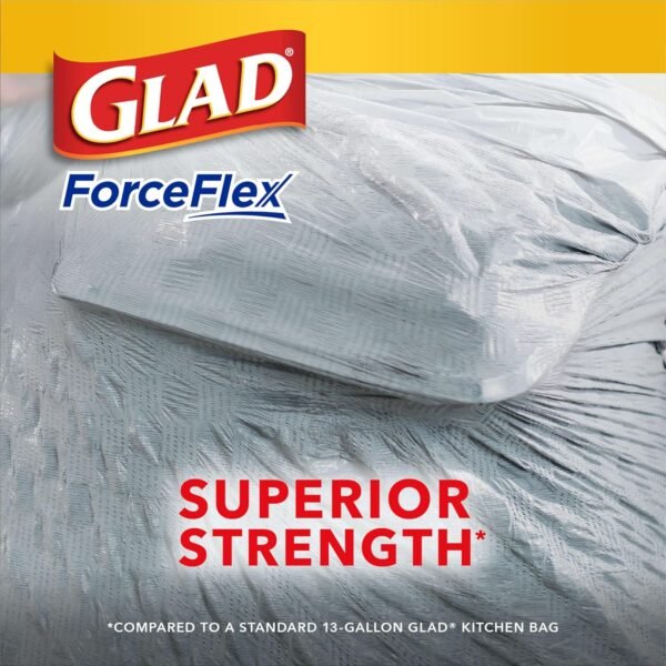 Glad Tall Kitchen Drawstring Trash Bags - Odorshield 13 Gallon White Trash Bag, Febreze Fresh Clean, 110 Count - Image 10