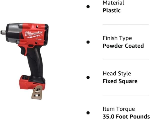 Milwaukee 2962-20 M18 18V Fuel 1/2" Mid-torque Impact Wrench with Friction Ring - Image 3