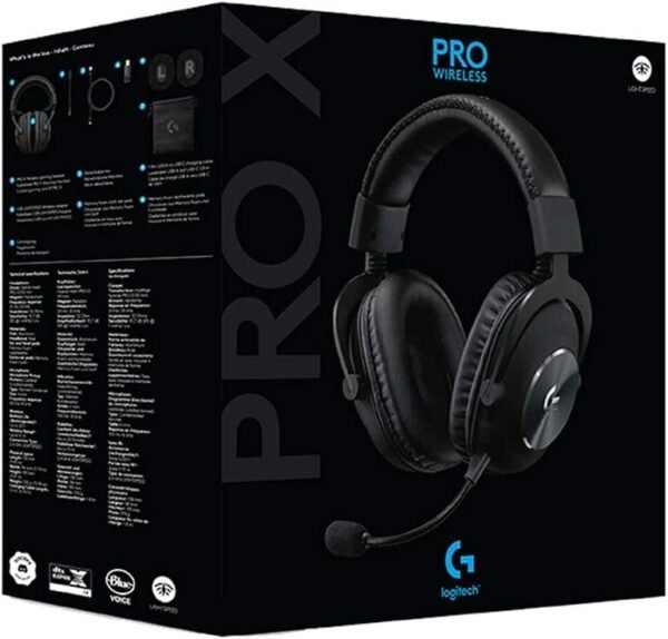Logitech G PRO X Wireless Lightspeed Gaming Headset Gen 1: Blue VO!CE Mic Filter Tech, 50 mm PRO-G Drivers, and DTS Headphone:X 2.0 Surround Sound - Black - Image 10