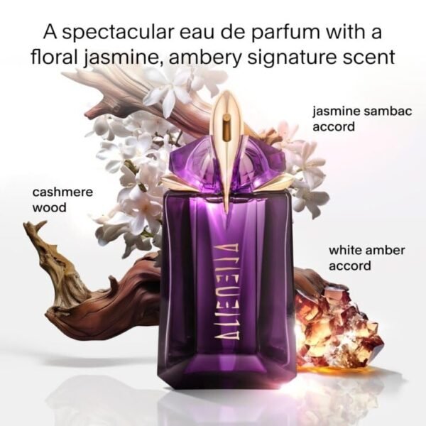 Mugler Alien - Eau de Parfum - Women's Perfume - Floral & Woody - With Jasmine, Wood, and Amber - Long Lasting Fragrance - Image 3