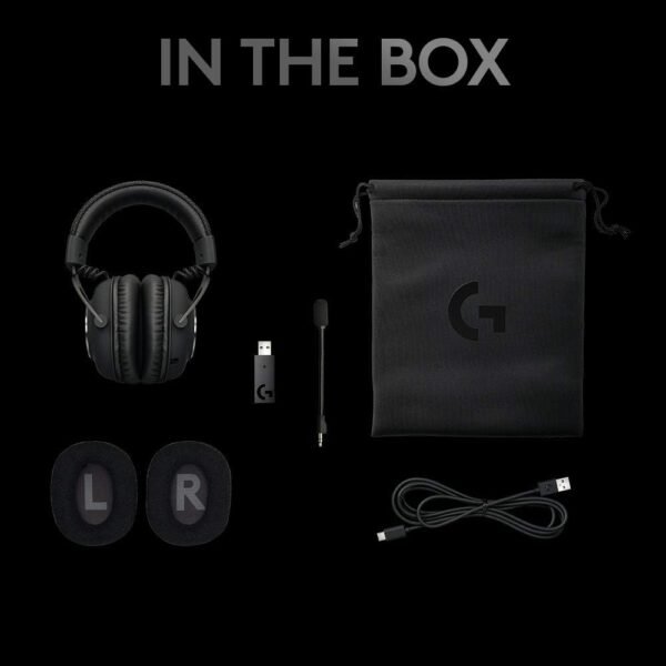 Logitech G PRO X Wireless Lightspeed Gaming Headset Gen 1: Blue VO!CE Mic Filter Tech, 50 mm PRO-G Drivers, and DTS Headphone:X 2.0 Surround Sound - Black - Image 7