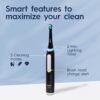 Oral-B iO Deep Clean Rechargeable Electric Powered Toothbrush, Black with iO Series 3 Limited, 2 Brush Heads and Travel Case - Pressure Sensor to Protect Gums - 3 Cleaning Settings - 2 Minute Timer - Image 2