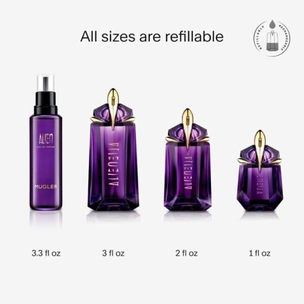 Mugler Alien - Eau de Parfum - Women's Perfume - Floral & Woody - With Jasmine, Wood, and Amber - Long Lasting Fragrance - Image 4