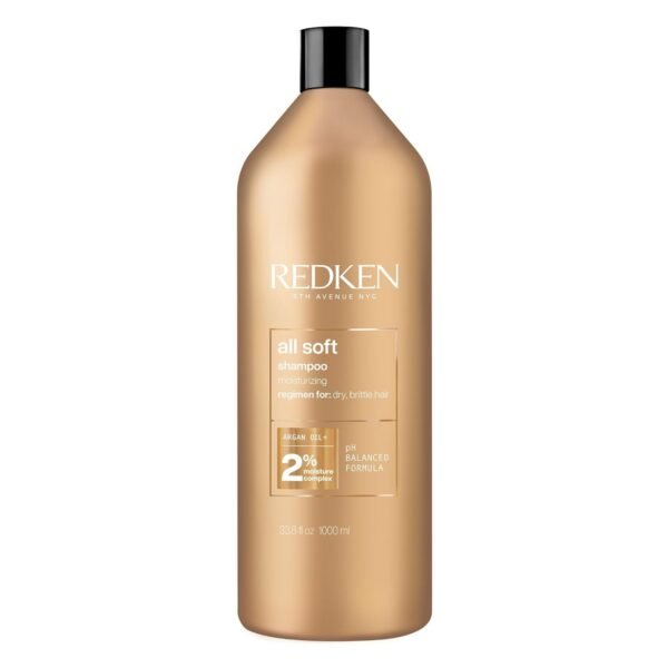 Redken All Soft Shampoo | for Dry/Brittle Hair | Provides Intense Softness and Shine | with Argan Oil