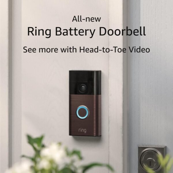 All-new Ring Battery Doorbell, Head-to-Toe Video, Live View with Two-Way Talk, and Motion Detection & Alerts (2024 release), Venetian Bronze - Image 3