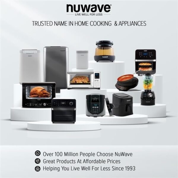 Nuwave Pro Chef Induction Cooktop, NSF-Certified, Commercial-Grade, Portable, Powerful 1800W, Large 8” Heating Coil, 94 Temp Settings 100°F - 575°F in 5°F, Shatter-Proof Ceramic Glass Surface - Image 2