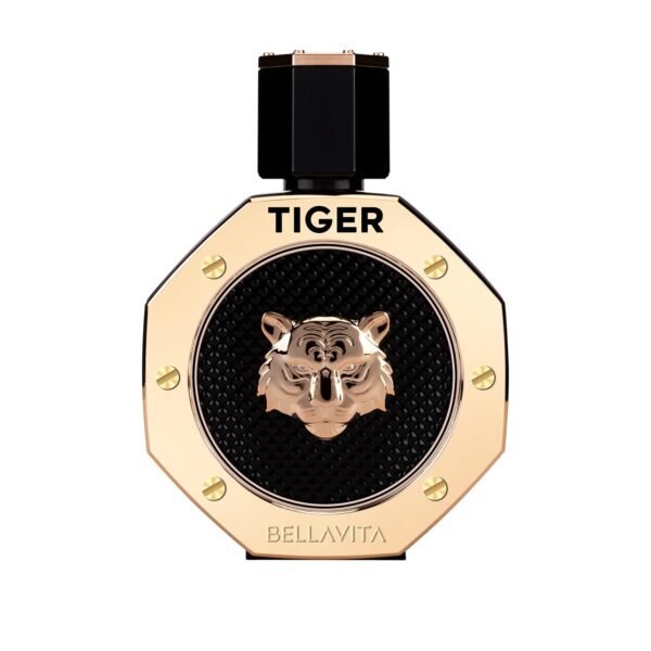 BellaVita Luxury TIGER Perfume for Men (3.38 Fl.oz) | Amber OUD, Patchouli, Bergamot, Lavender & Agarwood | Premium Lasting Men's Fragrances | Eau de Parfum gift for Men | Woody & Smooth Mens Purfume