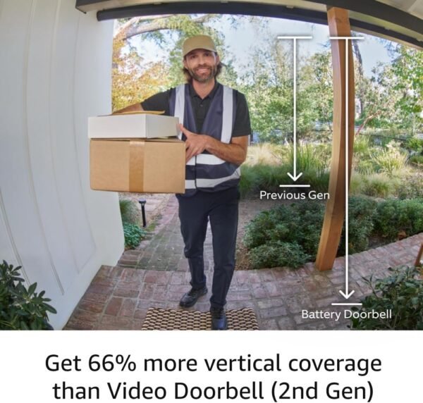 All-new Ring Battery Doorbell, Head-to-Toe Video, Live View with Two-Way Talk, and Motion Detection & Alerts (2024 release), Venetian Bronze - Image 7