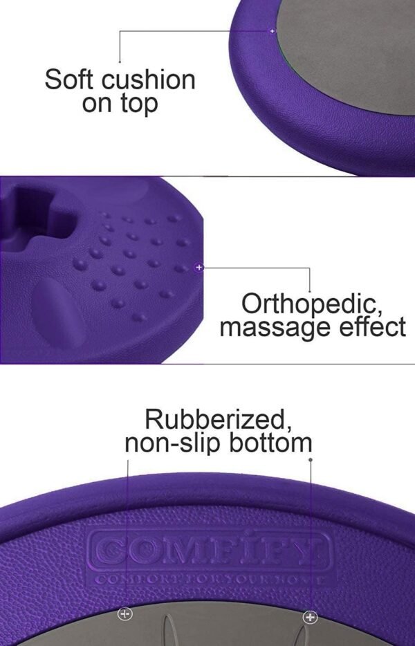 ActiveChairs Kids Wobble Chair, Flexible Elementary Classroom Seating, Improves Focus, Posture and Helps ADHD/ADD, Sensory Desk Chairs, Pre-Teen 17.75" Active Fidget Chairs, Ages 7-12, Purple - Image 6