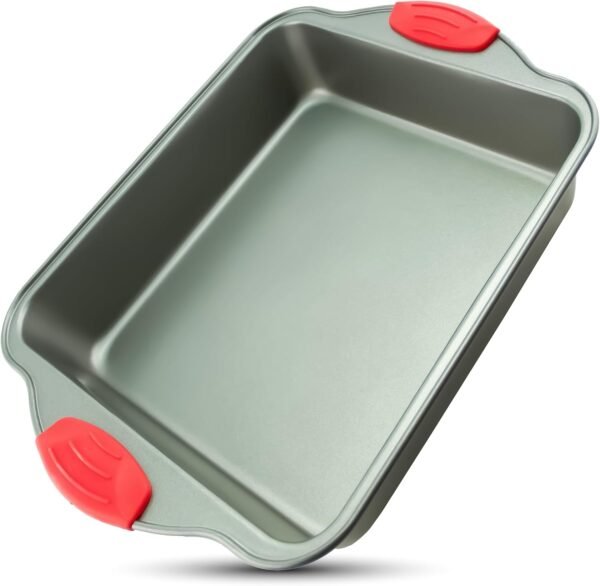 Boxiki Kitchen Non-Stick Steel 8x8 Square Baking Pan Durable, Convenient, and Premium Quality Non-Stick Baking Mold Bakeware. - Image 2