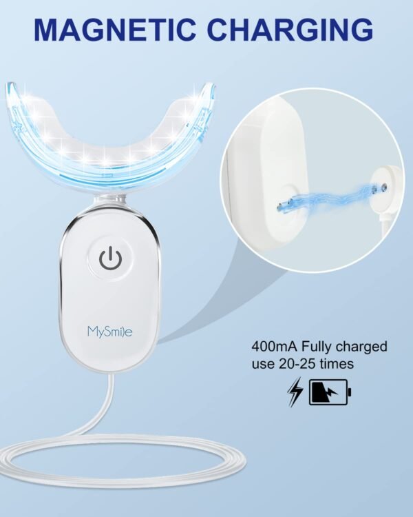 MySmile Teeth Whitening Accelerator Light Powerful 28 LED Blue Light Each 10 Minutes at A Time with USB Charger Mouth Trays Form Perfectly Teeth Care Oral(Only 1Pcs LED Light and 4ml Gel) - Image 7