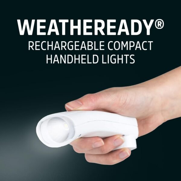Energizer Weatheready Rechargeable Compact Handheld Light, Plug-in Rechargeable LED Light, Automatic Turn-On Emergency Flashlight, Built-in Rechargeable Battery Included, 3 Count - Image 4