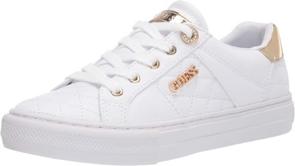 This lace up look features GUESS logo hardware on the side with the hottest fashion colors of the season mixed and matched. This shoe is comfy, cool and ready to knock your socks off. Lace up closure Round Toe Guess logo detailing - Image 2