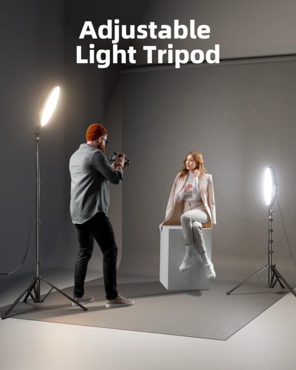 Weilisi Large Ring Light with 72" Tripod Stand, 6500K Full-Screen Selfie Ring Light for Live Stream, YouTube, TikTok, Video Recording, Photography, Ring Light Tripod for iPhone/Phone with Remote - Image 9