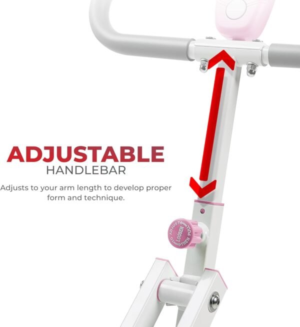 Sunny Health & Fitness Row-N-Ride Squat Assist Trainer, Foldable & Easy Setup Exercise Equipment w/Adjustable Resistance, Home Gym Training Machine for Arm, Glute & Leg Workout, Optional in Colors - Image 9