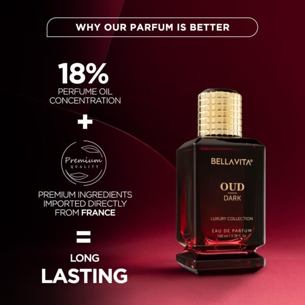 OUD DARK Eau De Parfum (3.48 fl. oz.) | Intense Arabian Perfume for women & men | Infused with Citrus, Grapefruit, Floral, Vetiver, Orris, Musky Oud | Fragrance Family: Spicy, Ambery, and Oud - Image 2