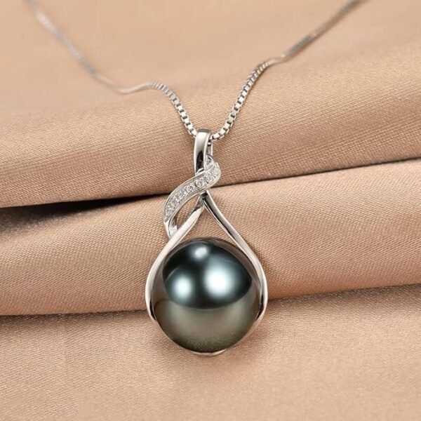 Gifts for Women Wife-Tahitian-Black-Pearl-Necklace-Gift for Wife Wedding Birthday Anniversary Jewelry-Mom Girlfriend Her Mothers Day Gifts for Mom Women Valentines Day Christmas Day Gifts - Image 3