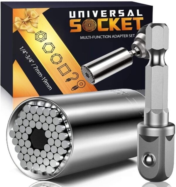 Stocking Stuffers for Adults Men Super Universal Socket Tools Gifts for Men, Grip Set with Power Drill Adapter Cool Stuff Gadgets Present Ideas Gifts for Dad Husband Him Mens Gifts Christmas for Women - Image 7