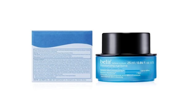 belif The True Cream Moisturizing Eye Bomb Eye Cream Firms and Reduces Fine Lines, Crow's Feet, and Wrinkles | New and Improved | Peptide | Ceramide | Squalane | K-Beauty - Image 2