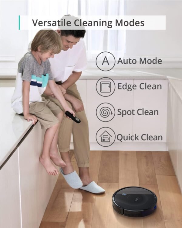 eufy Robot vacuum 11S MAX, Super Thin, Easy to use, Quiet, Self-Charging Robotic Vacuum Cleaner, Cleans Hard Floors to Medium-Pile Carpets, Black - Image 3