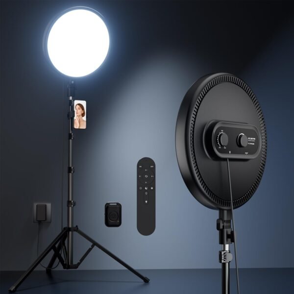 Weilisi Large Ring Light with 72" Tripod Stand, 6500K Full-Screen Selfie Ring Light for Live Stream, YouTube, TikTok, Video Recording, Photography, Ring Light Tripod for iPhone/Phone with Remote