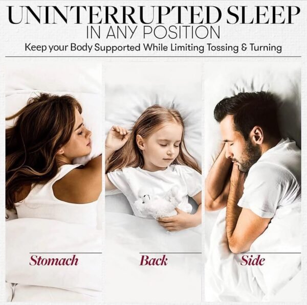 Beckham Hotel Collection Bed Pillows Standard / Queen Size Set of 2 - Down Alternative Bedding Gel Cooling Pillow for Back, Stomach or Side Sleepers - Image 3