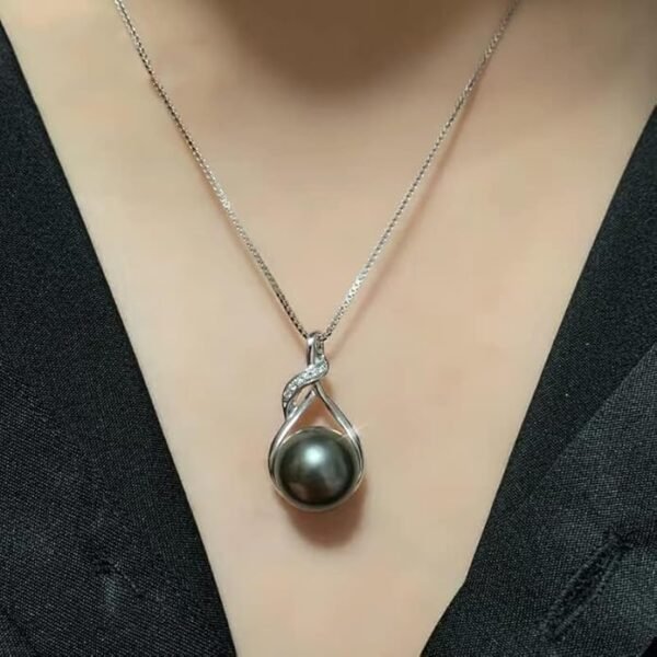 Gifts for Women Wife-Tahitian-Black-Pearl-Necklace-Gift for Wife Wedding Birthday Anniversary Jewelry-Mom Girlfriend Her Mothers Day Gifts for Mom Women Valentines Day Christmas Day Gifts - Image 4