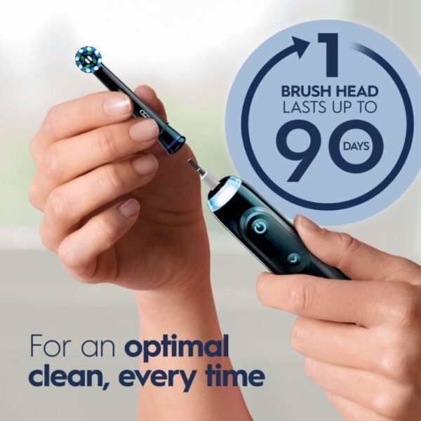 Oral-B Genius X Limited Rechargeable Electric Toothbrush with 1 Replacement Brush Head, Travel Case, Midnight Black - Image 4