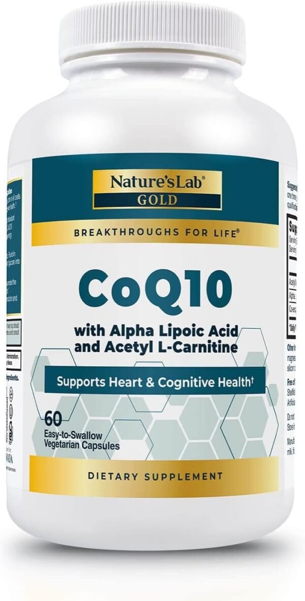 Nature's Lab Gold CoQ10 + Alpha Lipoic Acid + Acetyl L-Carnitine HCl - Image 5