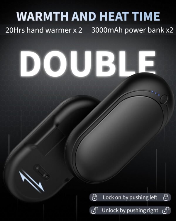 Hand Warmers Rechargeable, KNIFOD 2 Pack 6000mAh Portable Electric Handwarmers, Reusable USB Pocket Heater Great for Raynauds, Hunting, Golf, Camping, Christmas Outdoor, Women Mens Warm Gifts - Image 4